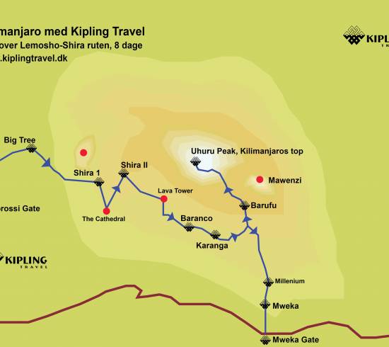 Højdekurve Kilimanjaro