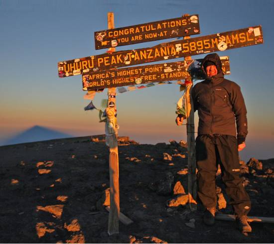 Mod toppen af Kilimanjaro 5.895 meter