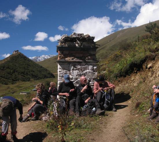 Laya trekket starter, Shana og Thongbu Samba 3.104 meter