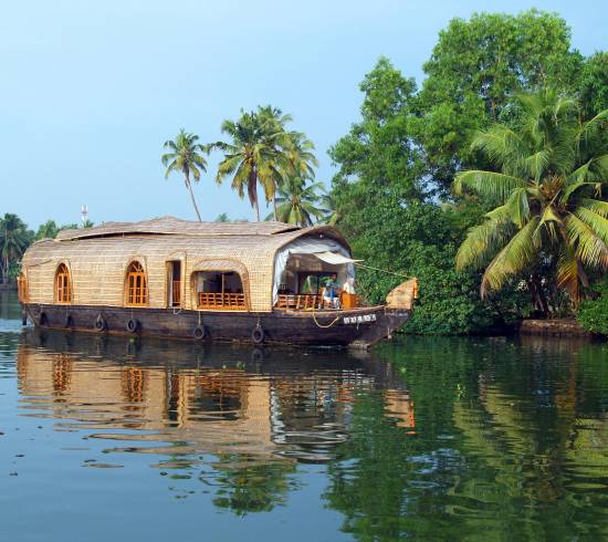 Backwaters og Kovalam stranden