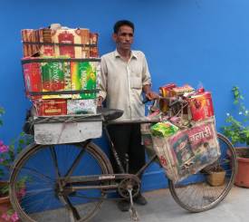 Cykelsælger i Indien