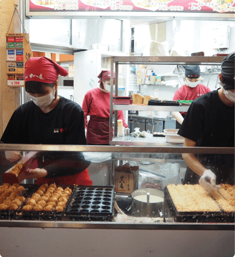 Gadekøkken i Dotonbori