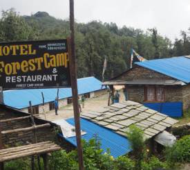 Forest camp på Mardi Himal trek
