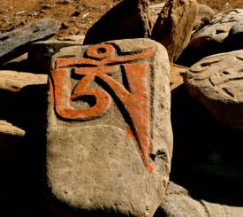 Mani sten, Dolpo, Nepal
