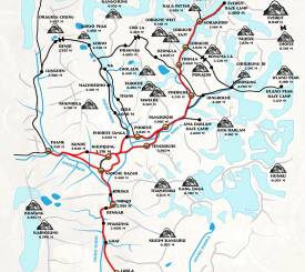 Everest base camp højdekurver