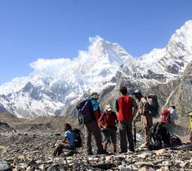 Braldu-dalen, første kig til K2 og Paiju 3.420 meter