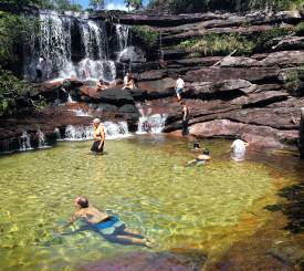 Naturlig pool i Caño Cristales