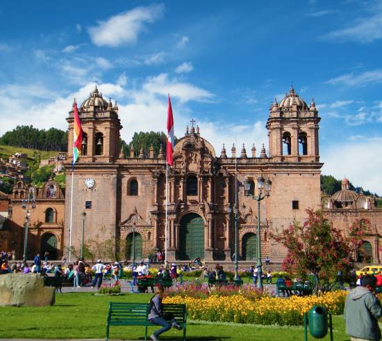 Musiker udenfor Cusco Peru