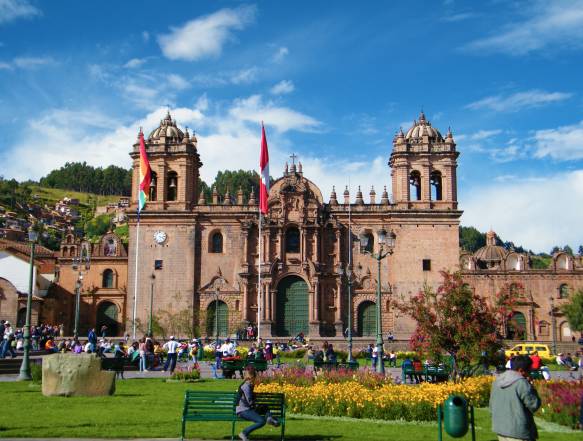 Musiker udenfor Cusco Peru