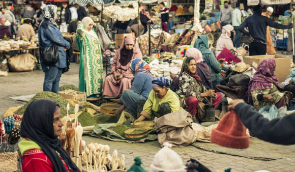 Der er mange markeder i Marokko