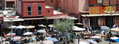 der er store markeder i Marrakech