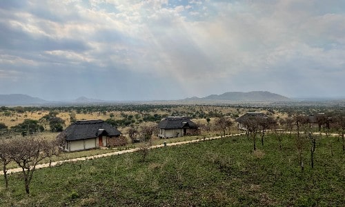 Gamle hytter i Tanzania