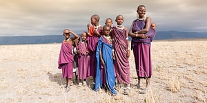 Her ses den lokale befolkning i Tanzania