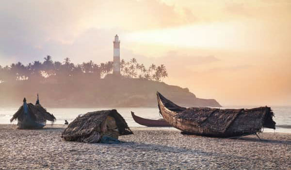 Kovalam strand i Indien