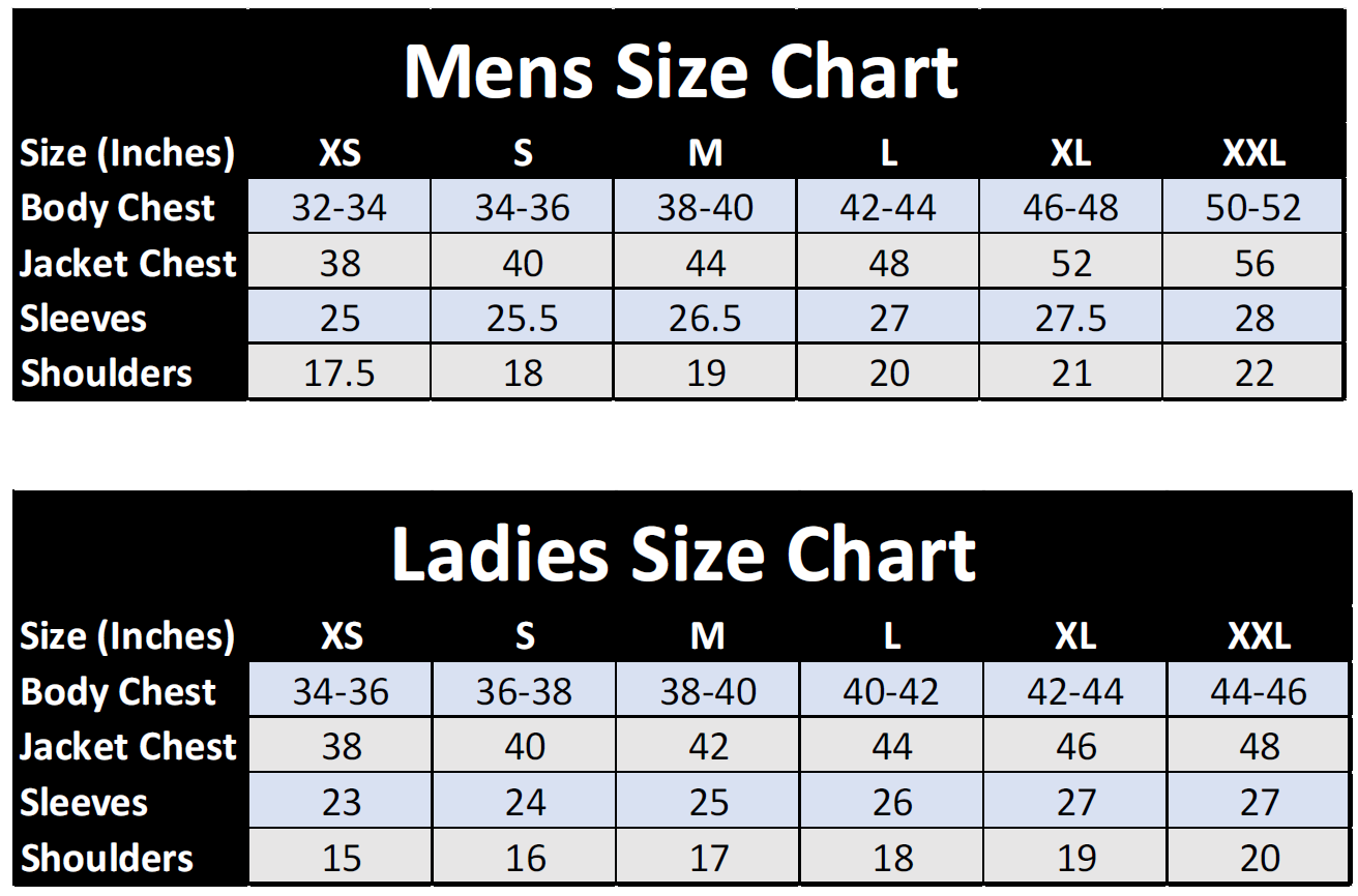 Størrelsesguide dunjakke