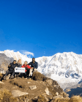Rejsende ved Annapurna Base Camp
