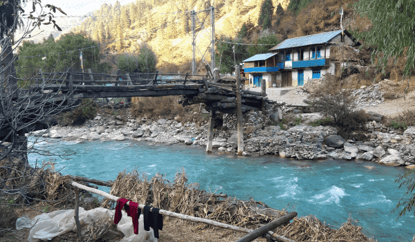 Varme kilder i Tatopani, Nepal