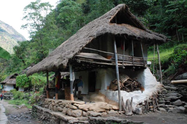 Flot landsby i Nepal