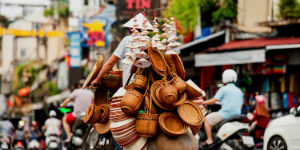 Mange cykler rundt i Vietnam