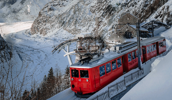 Togtur med Mont Blanc Tramway
