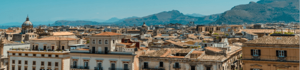 Udsigt i Palermo nær Normannerpaladset på Sicilien