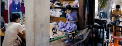 Værksted, hvor de syer hånddukker til Opera dei Pupi