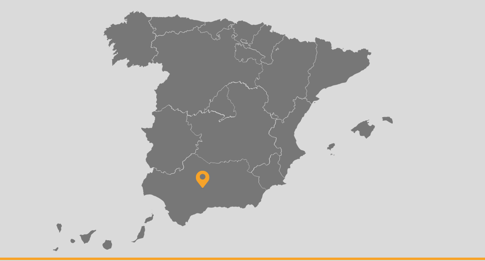 Den spanske region, Andalusien, er placeret i Sydspanien