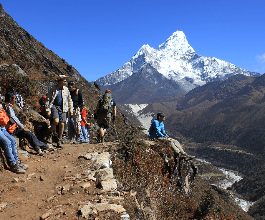Kipling gruppe på trek i Nepal
